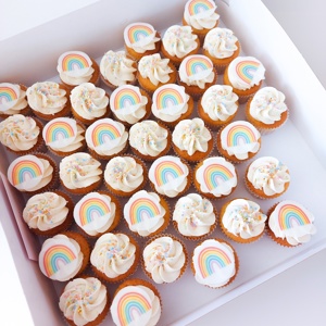 Cupcakes met eetbare print